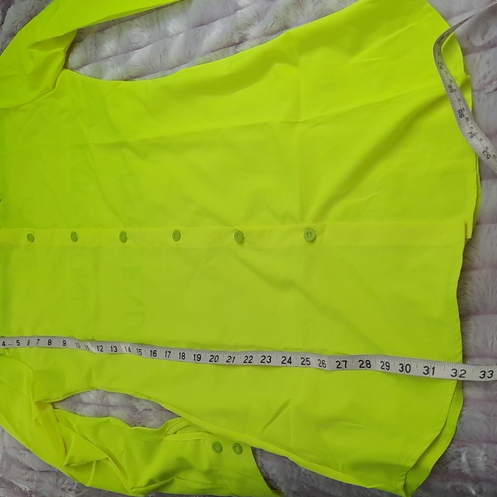 No Brand Fluorescent Green Loose Baby Make Money Not Friends Shirt Dress Size S - Picture 5 of 8